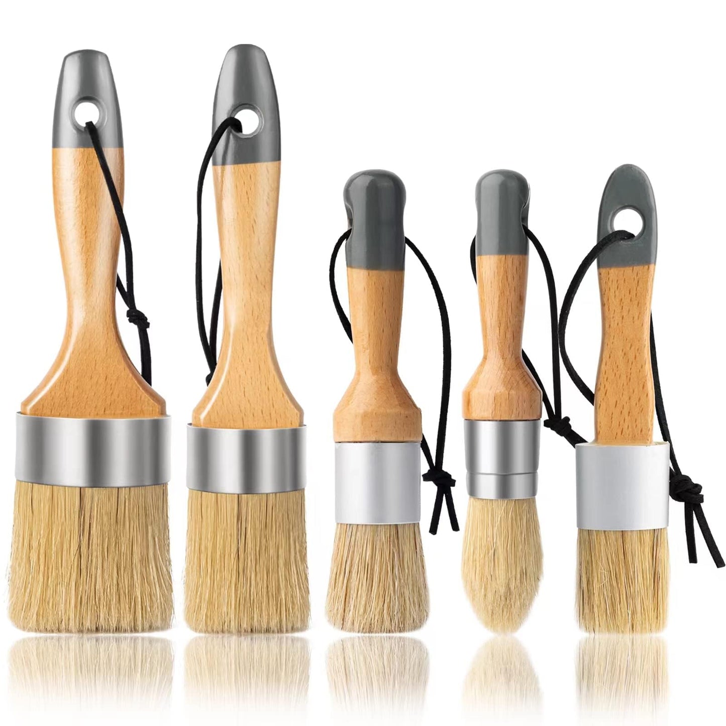 Chalk Paint Brush, 2 Pack Wax Brushes and Chalk Paint for Furniture DIY Art Crafts