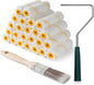 4 Inch 3/8" Nap Microfiber Small Paint Rollers Set - 26 Pack