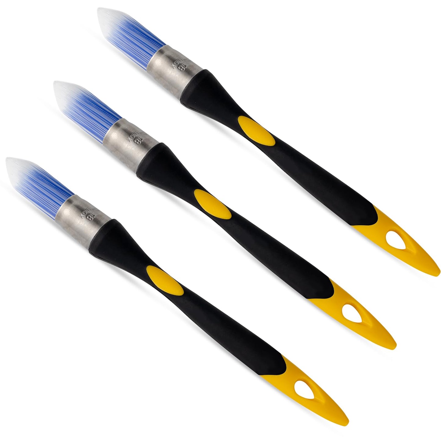 0.7 Inch Trim Paint Brush, 3 Pack