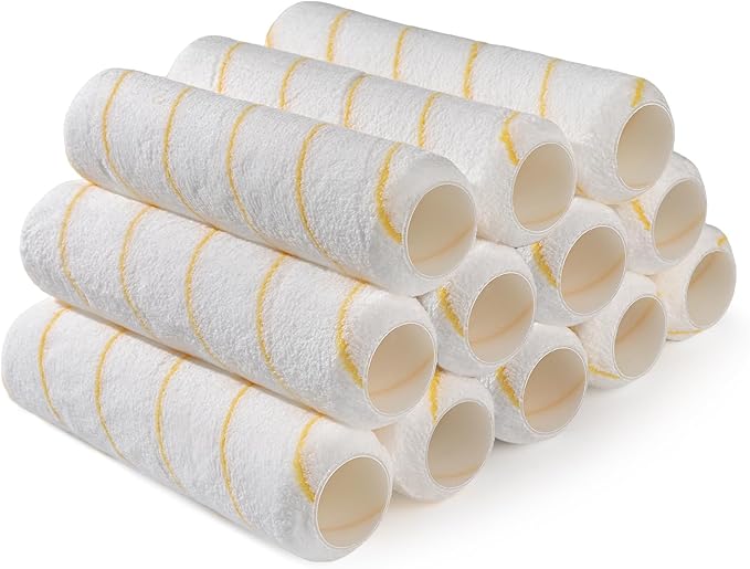 9 Inch 3/8" Nap Microfiber Paint Roller Covers-5/12/18 Pack