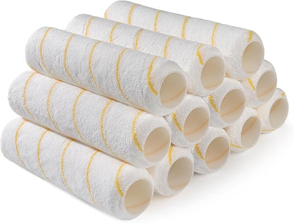 9 Inch 3/8" Nap Microfiber Paint Roller Covers-5/12/18 Pack