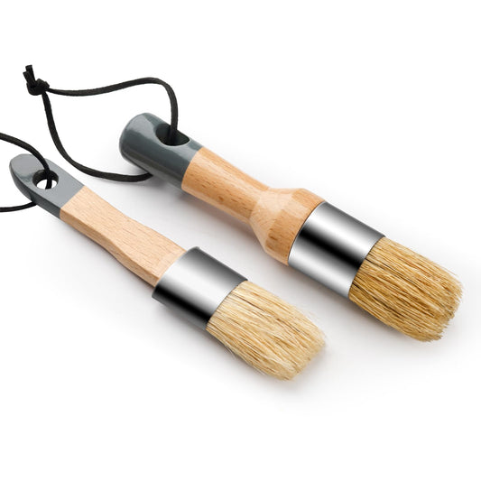 Chalk Paint Brush, 2 Pack Wax Brushes and Chalk Paint for Furniture DIY Art Crafts