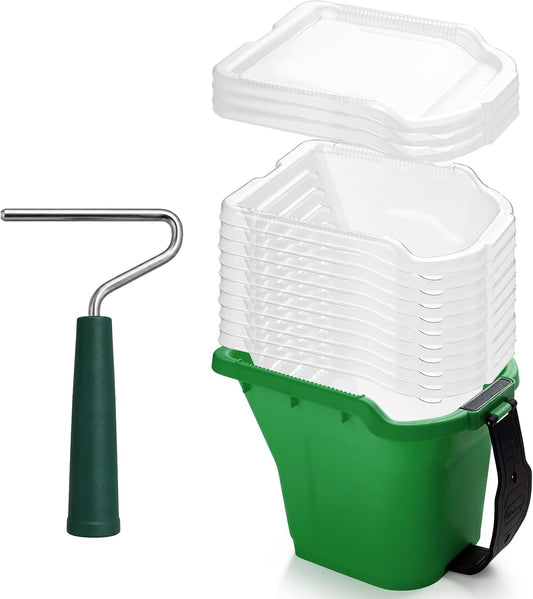 Paint Bucket Kit with Roller Frame, Paint Cup Liners, 15 Pack
