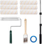 10‑Piece Paint Roller Kit with 3 FT Extension Pole, 9" Rollers
