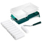 4 Inch Microfiber/Foam Paint Roller Kit with Paint Tray-14 pack
