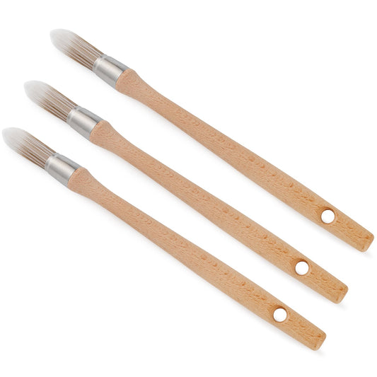 0.6 Inch Trim Paint Brush, 3 Pack