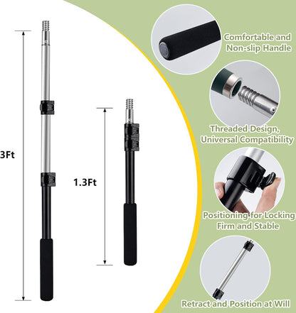 10‑Piece Paint Roller Kit with 3 FT Extension Pole, 9" Rollers