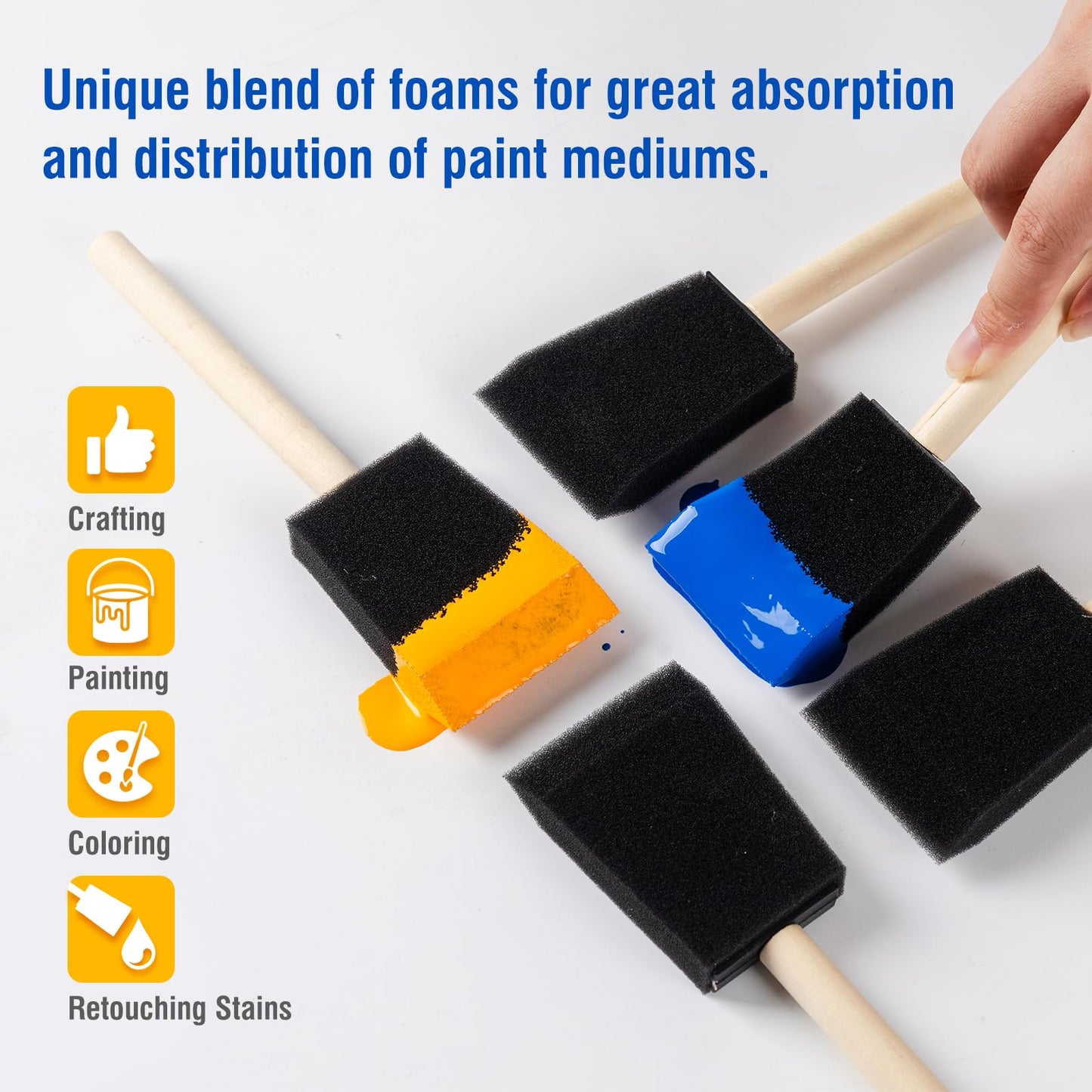 2 Inch Foam Paint Brushes, 48 Pack