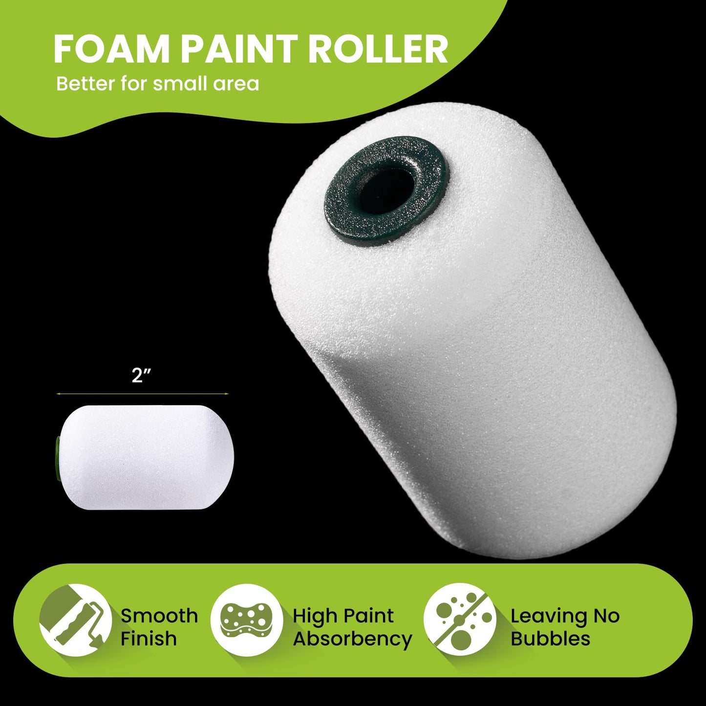 2 Inch Foam Paint Roller Covers-12 Pack