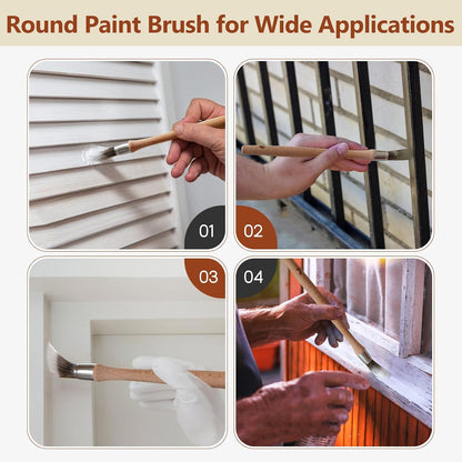 0.6 Inch Trim Paint Brush, 3 Pack