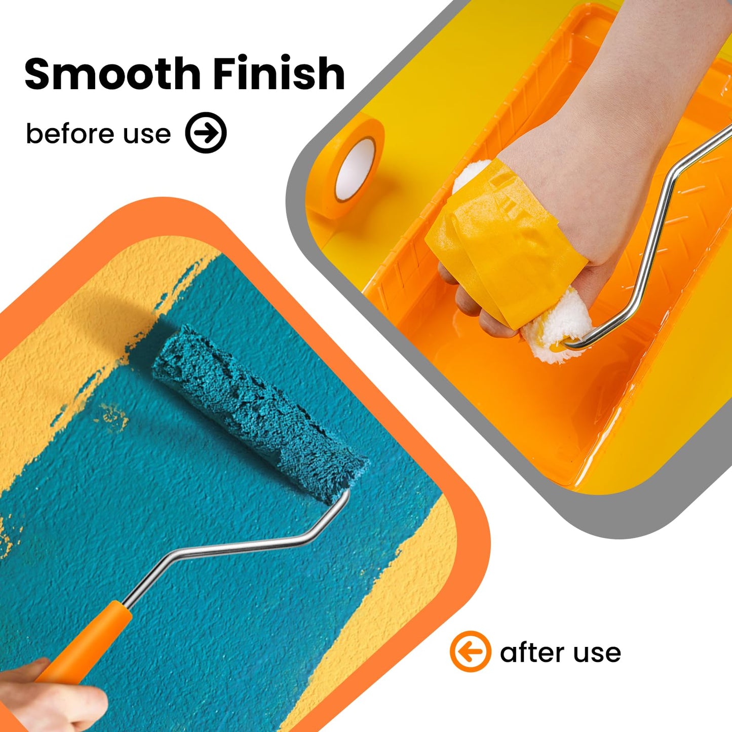 4 Inch 3/8" Nap Mini Microfiber Paint Roller Covers-25 Pack