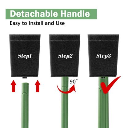 2 inch Sponge Brushes Set with Detachable Handle -8 pack