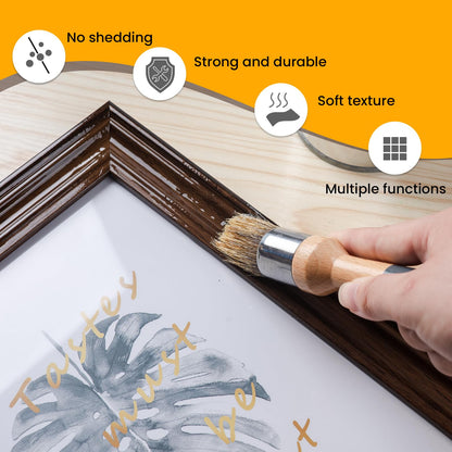 Chalk Paint Brush, 2 Pack Wax Brushes and Chalk Paint for Furniture DIY Art Crafts