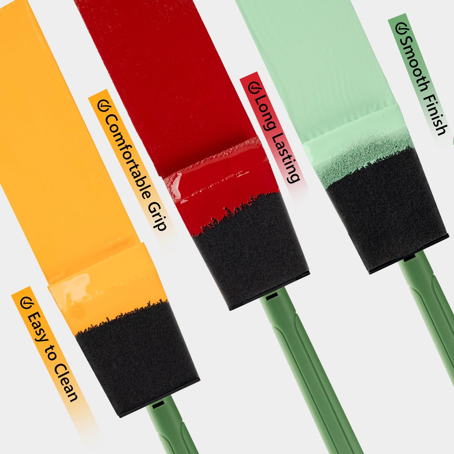 2 inch Sponge Brushes Set with Detachable Handle -8 pack