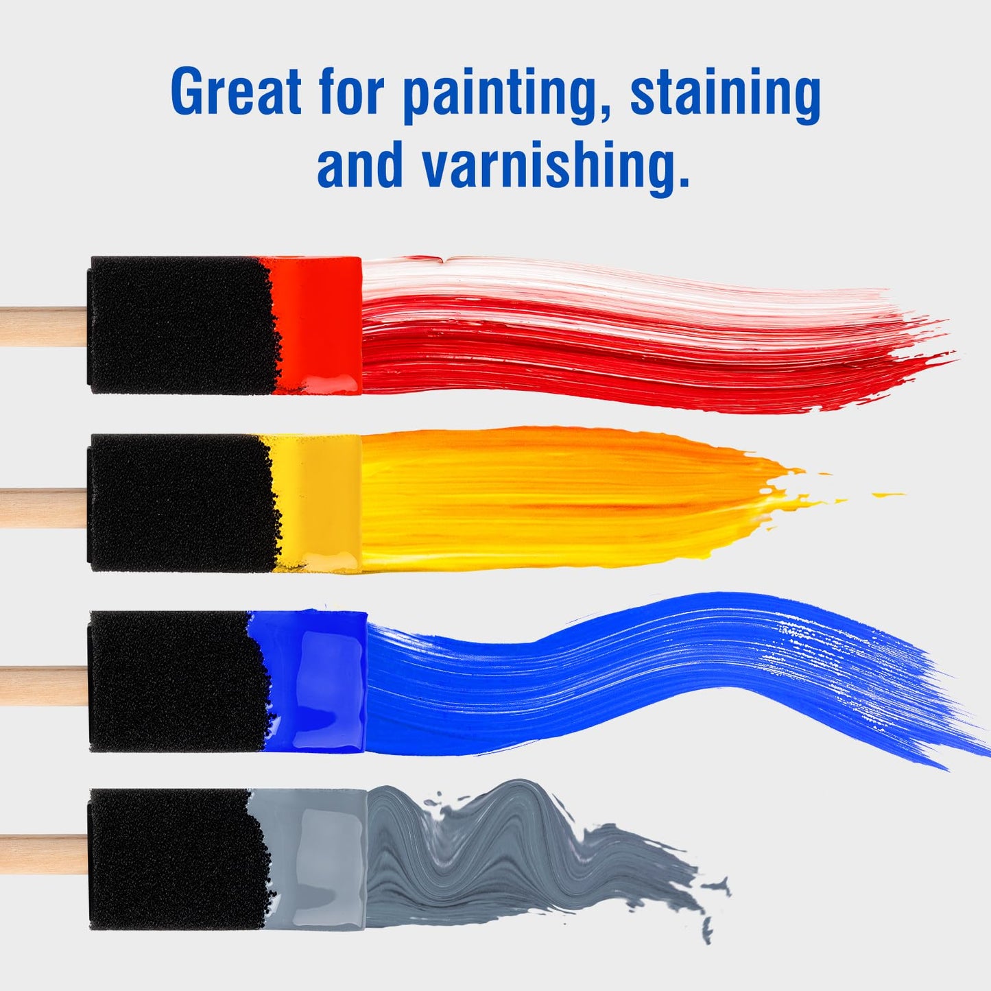 1 Inch Sponge Foam Paint Brushes, 27 Pack
