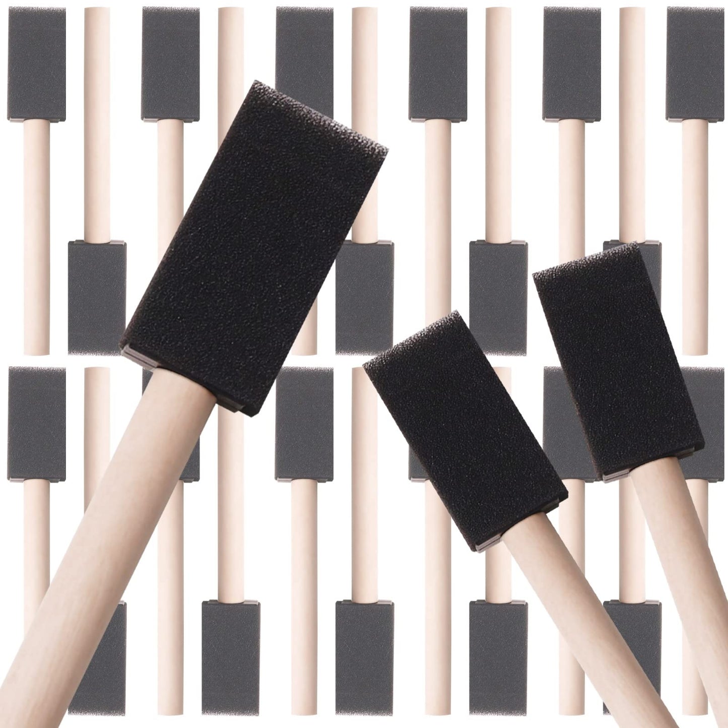 1 Inch Sponge Foam Paint Brushes, 27 Pack
