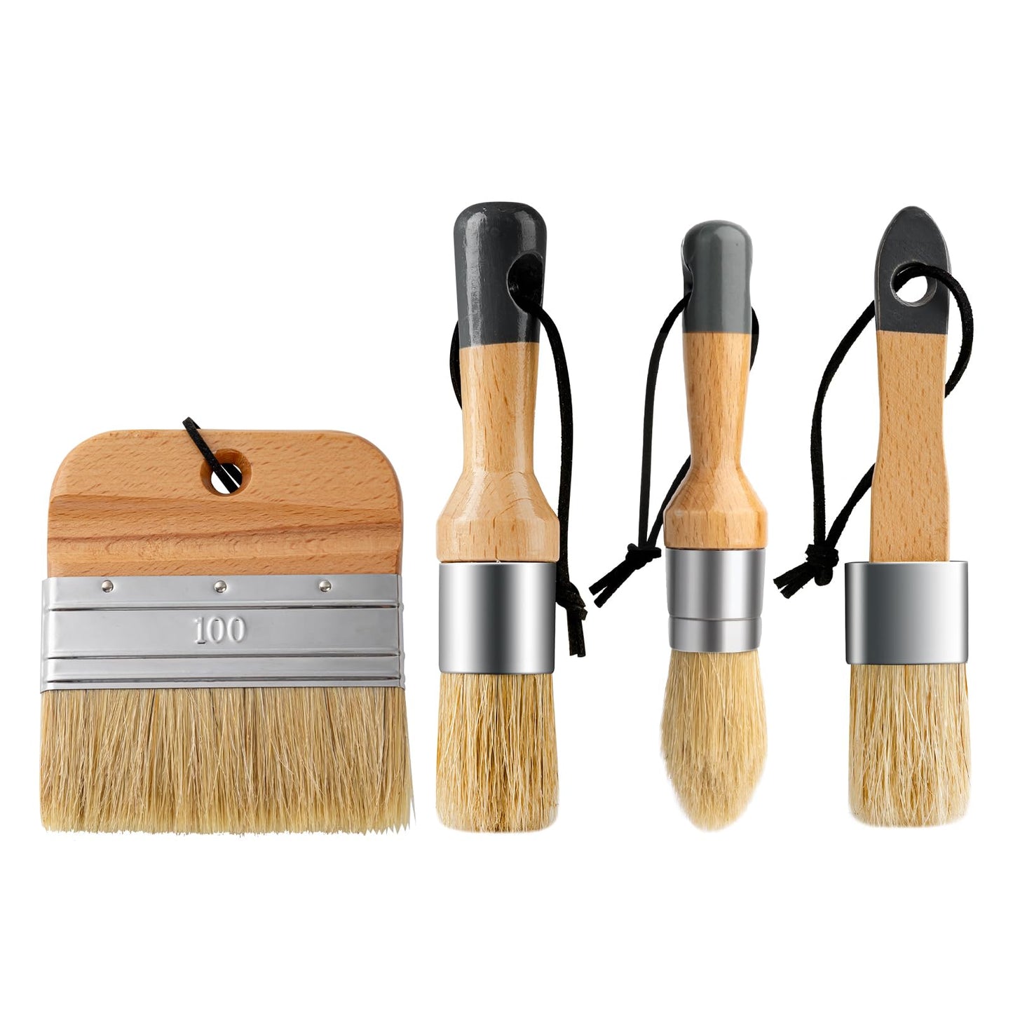 Chalk Paint Brush, 2 Pack Wax Brushes and Chalk Paint for Furniture DIY Art Crafts