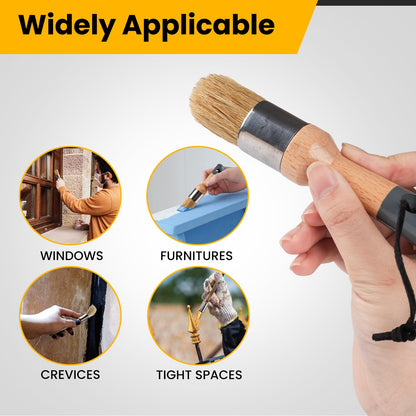 Chalk Paint Brush, 2 Pack Wax Brushes and Chalk Paint for Furniture DIY Art Crafts
