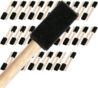 1 Inch Sponge Foam Paint Brushes, 27 Pack